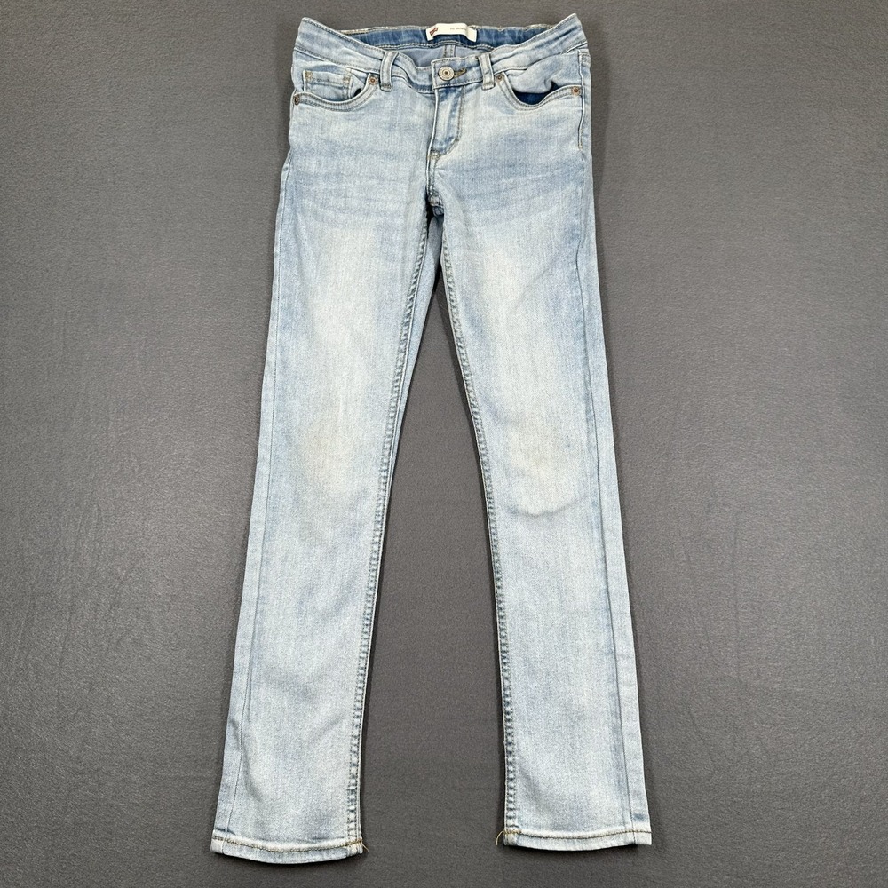 Levi's 711 Jeans Girls 10R Blue Light Wash Denim Stretch Skinny 5-Pocket Whisker
